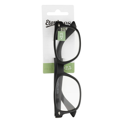 Etos Leesbril mat zwart +2,5