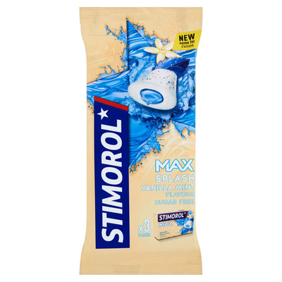 Stimorol Kauwgom max splash vanilla mint