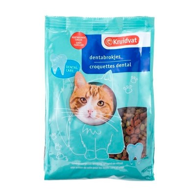 Huismerk Dentabrokjes met Kip en Groenten Kattenvoer