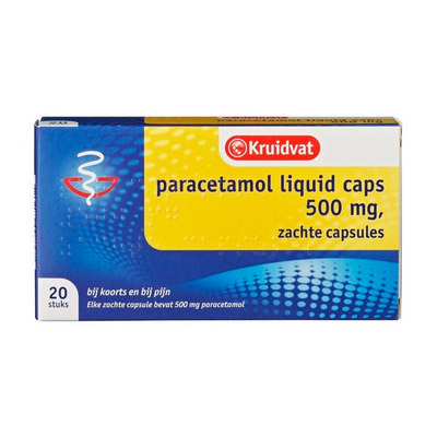paracetamol kruidvat (20 500mg Caps Liquid Huismerk stuks Paracetamol