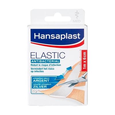 Hansaplast Medium Elastic met Zilver Antibacteriële Pleisters