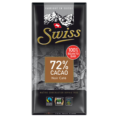 Swiss 72% Chocolade noir café