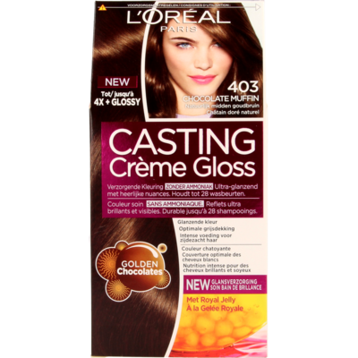 L’Oréal Cast. Crème Gl. 403 ChocMuf/Natu. Midden Goudbruin