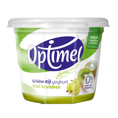 Optimel Magere Griekse yoghurt kiwi kruisbes