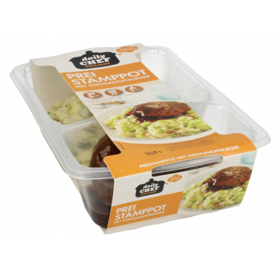 Daily Chef Preistamppot met stroganoffburger