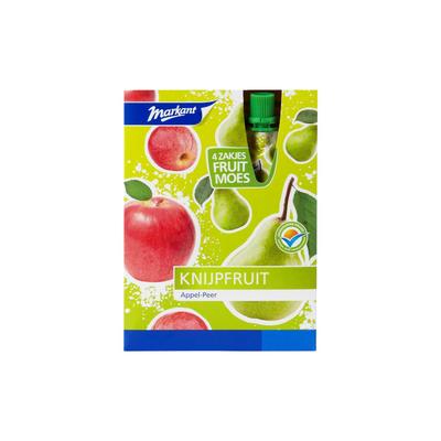 Huismerk Knijpfruit Appel-peer 4 X 100 Gr.