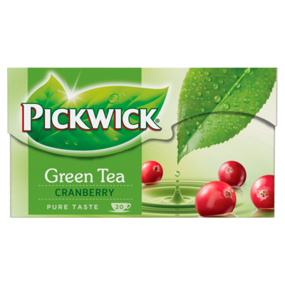 Pickwick Thee pure green cranberry 20 stuks