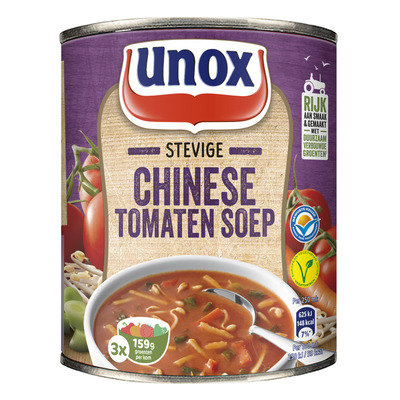 Unox Soep in blik stevige Chinese tomatensoep