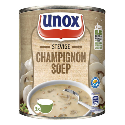 Unox Soep in blik stevige champignonsoep