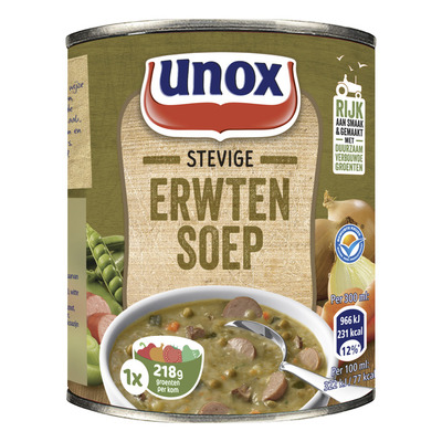 Unox Soep in blik stevige erwtensoep