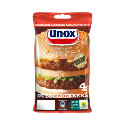 Unox Hamburgers Dubbeldekker