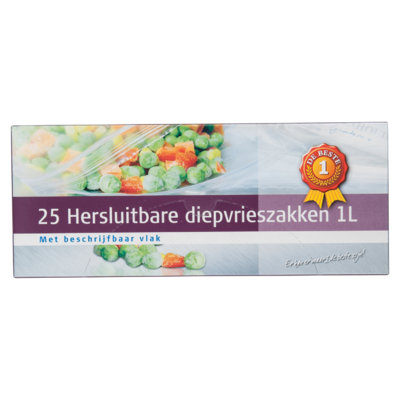 Huismerk Diepvrieszakken hersluitbaar, 1 liter