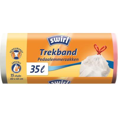 Swirl Afvalzakken 35 Liter Trekband 15 Stuks