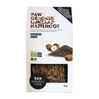 Raw Organic Food Crackers lijnzaad hazelnoot