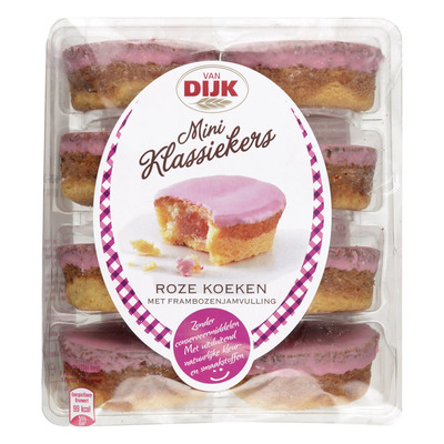 Van Dijk Mini klassieken roze koeken