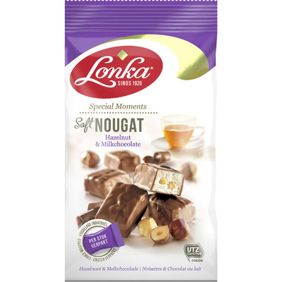 Lonka Soft nougat hazelnoot melkchocolade