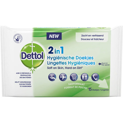 Dettol 2-in-1 Desinfectie doekjes