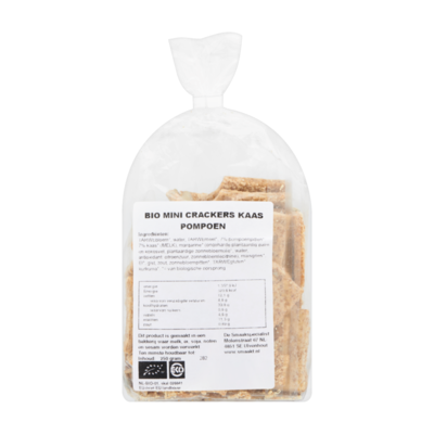 Smaakt Biologisch Mini Crackers Kaas Pompoen