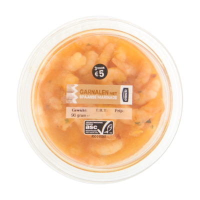 Huismerk Garnalen met Spaanse Marinade