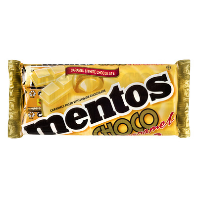 Mentos Choco & caramel filled white chocolate