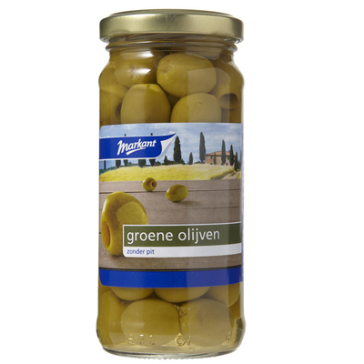 Markant Groene Olijven Zonder Pit
