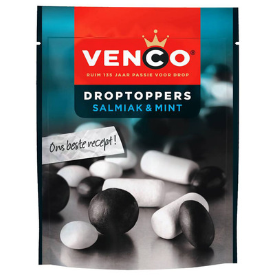 Venco Droptoppers salmiak-mint