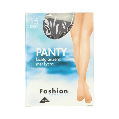 Fashion panty lichtglanzend grafiet maat 36-40, 15 denier