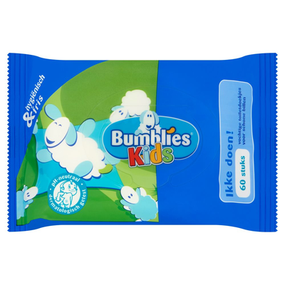 Bumblies Kids Toiletdoekjes Ikke Doen! 60 Stuks