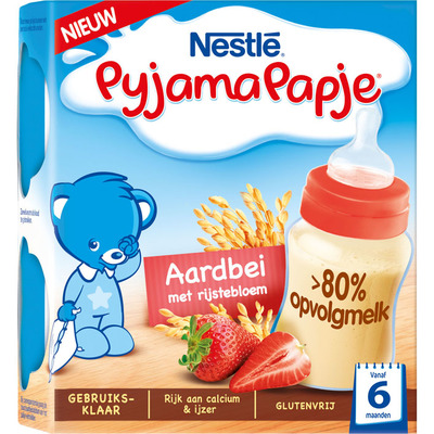 Nestlé Pyjamapapje aardbei met rijstebloem