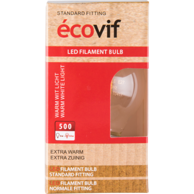 Écovif Led filament globe 6w e27