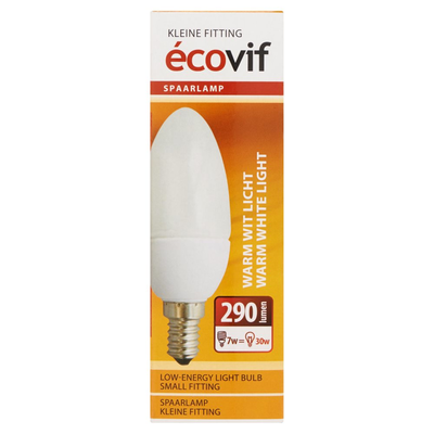 Écovif Spaarlamp Warm Wit Licht 7W E14 Kleine Fitting