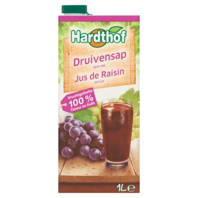 Hardthof rode druivensap 1 liter
