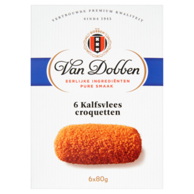 Van Dobben Kalfsvleescroquetten 6 stuks