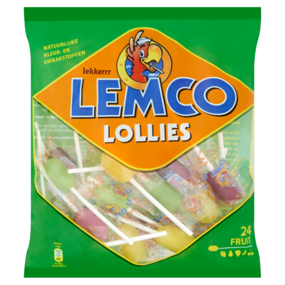 Lemco Lollies Fruit 24 Stuks 240 g