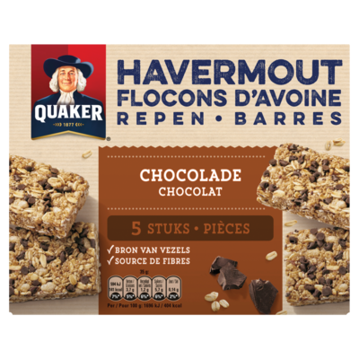 Quaker Havermout Repen Granenreep Chocolade 5x35g