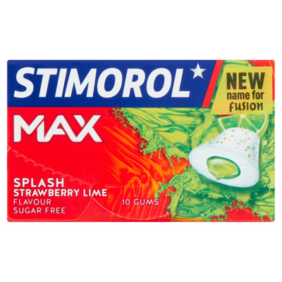 Stimorol Max Splash Strawberry Lime Flavour Sugar Free 10 Stuks 22 g