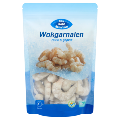Vismarine Wok garnalen rauw en gepeld