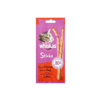 Whiskas Rijk Aan Rundvlees 3 Sticks 18 G