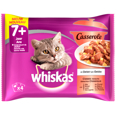 Whiskas Casserole classic selectie in gelei 4 pack