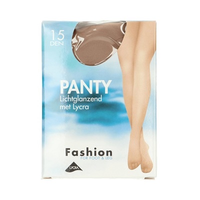 Fashion panty lichtglanzend teint maat 44-48, 15 denier