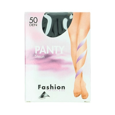 Fashion panty steun zwart maat 44-48, 50 denier