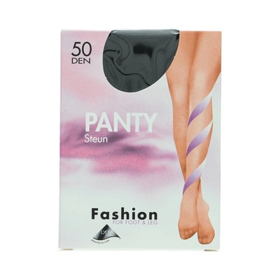 Fashion panty steun zwart maat 40-44, 50 denier