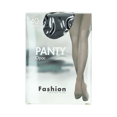 Fashion panty opaque zwart maat 44-48, 40 denier