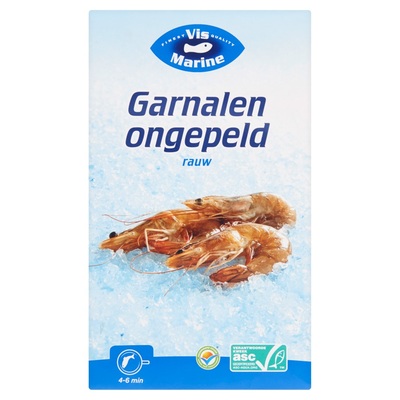 Vismarine Ongepelde Rauwe Garnalen 300 g