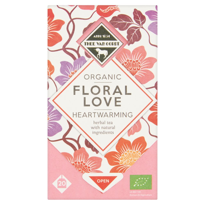 Thee Van Oordt Organic Floral Love Heartwarming 20 x 2 g