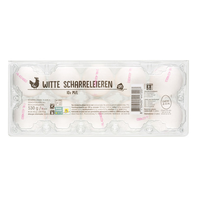 Huismerk Witte scharreleieren