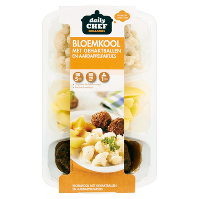 Huismerk Hollands Bloemkool Gehaktballen Aardappelpartjes 500 g