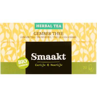 Smaakt Herbal thee biologisch gember 20 zakjes