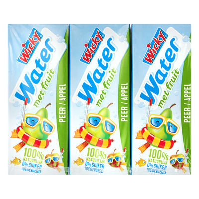 Wicky Water met fruit peer/appel