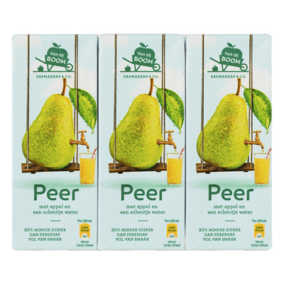 Van de Boom Peer met scheutje water 30% min suiker